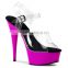 Lady gaga 8 inch sexy rivets punk high heels Gorgeous pole dancing Shoes 20cm rome Stripe Platform shoes