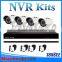 digital h.264 4 channel NVR kit 1MP ip CCTV Camera system CCTV Monitor