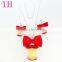 factory low price strawberry shape fabric material bow non-toxic metal necklace resin earring wholesale jewelry set