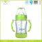 180ML Anti-colic Clear High Borosilicate Glass Baby Feeding Bottles With Handle And Bottom Cover
