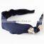 2016 new products knot leather bright rhinestone wide plastic headband black