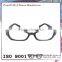 Color combination and silver pins decoration eyeglasses