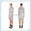 Lady's silk georgette digital printed long sleeve 2 sets fashion dress