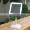 Square mirror with led lighting stand desktop mirror