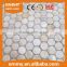 Foshan factory selling river white shell mosaic tiles, round mosaic pattern
