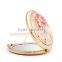 diamond cosmetic mirror with decorated flower