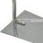 Bricklaying trowel with silver blue wooden handle, stainless steel blade
