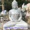 Shakyamuni Buddha Statues for Sale White Marble Stone Hand Carving Sculpture for Home Garden Pagoda Temple 043