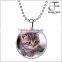 Glowing Luminous Pendant Necklace Glow in the Dark Baby Cat Pendant Necklace with Ball Chain