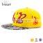fashion 100% acrylic womens 6 panel floral brim cap