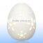 Egg shape ceramic candle holder with reflection