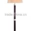 wholesale hotel handmade wooden floor lamp in dark red and metal chrome