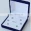 OEM manufacture blue flocking box medal box jewelry box
