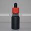 matte frosted black glass e juice dropper bottle