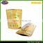 China Guangdong Factory Free Window Mold Fee Bottom Mold 90mm Stand Up Kraft Paper Food Bag With Valve