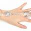 New Fashion Hand Harness Gold Slave Chain Bracelet Link Interweave Finger Rings