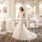 VDN53 Generous Hand Made LAce Appliqued Backless Bridal Gown 2016 Spring Style Cap Sleeve Boho Beach Wedding Dress Vestido