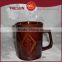 High qwuality personalized brown color glazed mug cheap brown zebra mug