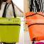 Wholesale price cool style foldable shopping bag with wheel