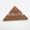 Custom Die Cut Shaped Brown Colored Leather Labels for Jeans
