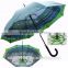 Double layber strong windproof inner full printing gift golf umbrellas