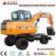 Wheel excavator with auger for sale 6 ton excavator machine
