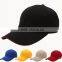 100% cotton black baseball cap custom logo
