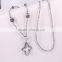 Pave Crystal Pearl Gem stone Necklace, Cross Pendant with Hematite Beaded Necklace