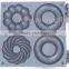 4pcs Commercial Use Non-stick 110v 220v Electric 10cm Flower Ring Cruller Donuts Baker
