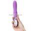 Female 10-Frequency Vibrating Silent Waterproof G-Spot Stimulation Silica Gel Masturbation Vibrator Sex Toy for Adults (Purple)