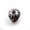 Handmade Ebony Wood Ring With 925 Sterling Silver With Garnet Stone