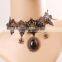 MYLOVE Hot Copper Oranment spider Black Lace Choker Handmade Necklace Lolita Goth Punk MLY274