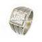 Stainless Steel Boss Ring , Full crystal rhinestone ring