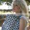 polyurethane sueded plain navy white printed cheap bib apron