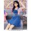 2016 Fashion Jeans Summer Lady Dress A-line High Waist