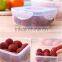 High quality Square clear BPA free plastic food lock storage box food container with factory price