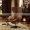 American Replica Leather Egg Chair/Brown Leather Egg Shell Chair