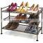 Vivinature 3 Tiers Iron Mesh Shoes Rack Storage Shelf in living room