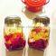 Haonai wholesale promotional food storage embossed ball glass mason jar with lid