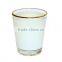 DIY Gift Hot Selling Blank Mugs With gold rim glass sublimation mug