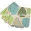 Lacquered wooden coasters/ Lacquer coaster set/ Showy lacquer coaster