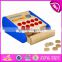 New products pretend play educational toys supermarket wooden kids cash register with cashier W10A064