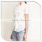 2016 S/S women chiffom white t-shirt white tee