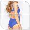 100% polyester Blue color bodysuit ladies