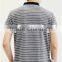 SZXX New Custom Slim Fit Grey Cotton Men Stripe Polo Shirt