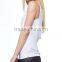 Gym workout y back white stringer tank top women