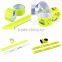 Custom night high visibility reflective Cuff Strap Snap Pop Band Bracelets
