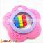 BPA Free EVA Baby Teething Rattle Toy Necklace Pandent Flower Teether