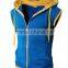 OEM service wholesale sleeveless zipper hoodie stringer vest	colorful sweatshirt cotton coat