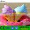 Factory customizable inflatable ice cream floating mattress inflatable floating swim airbed for kids